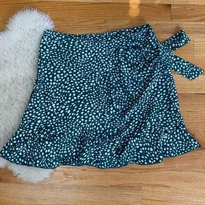 Emerald Green wrap skirt